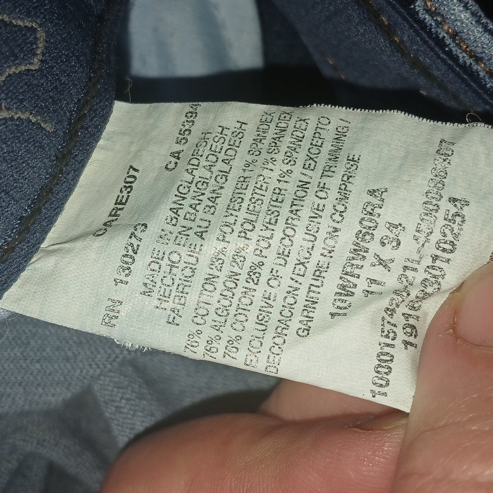 Wranglers Willow Womens Blue Jeans Size 11x34 Flaw Ultimate Riding - Picture 9 of 9